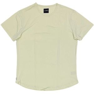 Cuts Clothing Men's Curve Hem Crew Neck 4 Way Stretch Tee T-Shirt - Lime